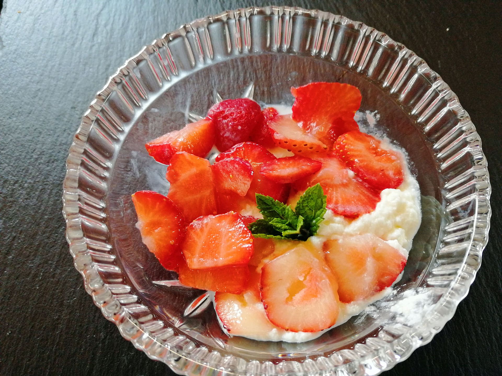 Erdbeeren mit Ricotta Creme – Koch und Backrezepte